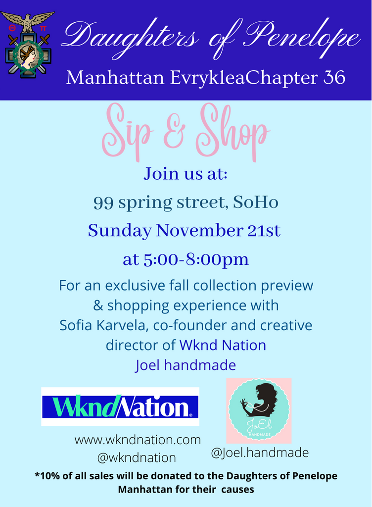 "Sip & Shop" Pop Up @ Wkndnation 99 Spring Street SoHo, NY