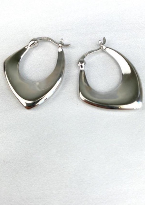 "Kite" Sterling Silver 925, Geometric Earrings Minimalist Sculptural Joel handmade