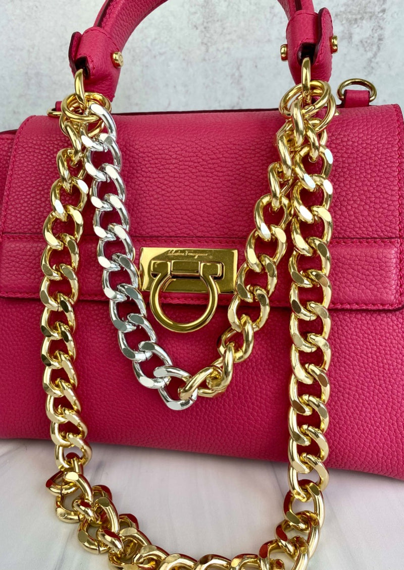 "Hollywood" Bag Chain Strap Accessory Charm Gold, Silver, Mixed Metals Custom Length JoEl handmade